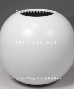 Chậu Composite Anber tròn trồng cây cao cấp | SE8889 (Trắng mờ)