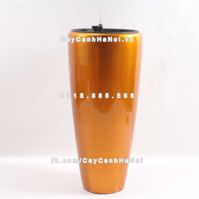 Chậu composite đẹp màu vàng ánh kim cho không gian cao cấp