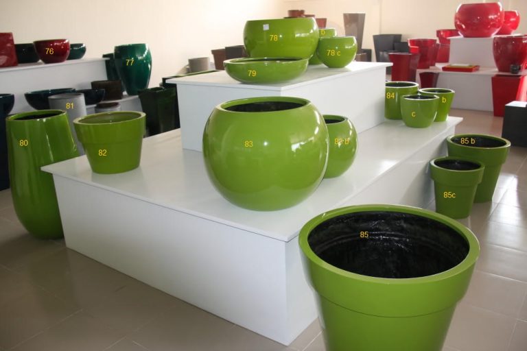 Chậu composite tròn tối giản cho cây cảnh