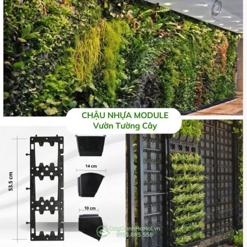 Chậu nhựa module vườn tường đứng