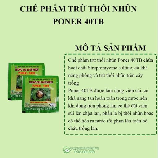 Chế phẩm trị thôi nhũn Poner – 40TB