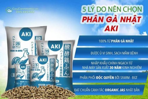 Đặc điểm phân gà AKI hữu cơ dạng viên nén