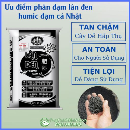 Ưu điểm phân bón lân đên humic đạm cá Nhật Bản