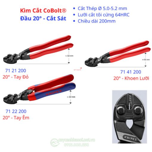 Kìm cắt ti Cobolt 20⁰ cắt sát