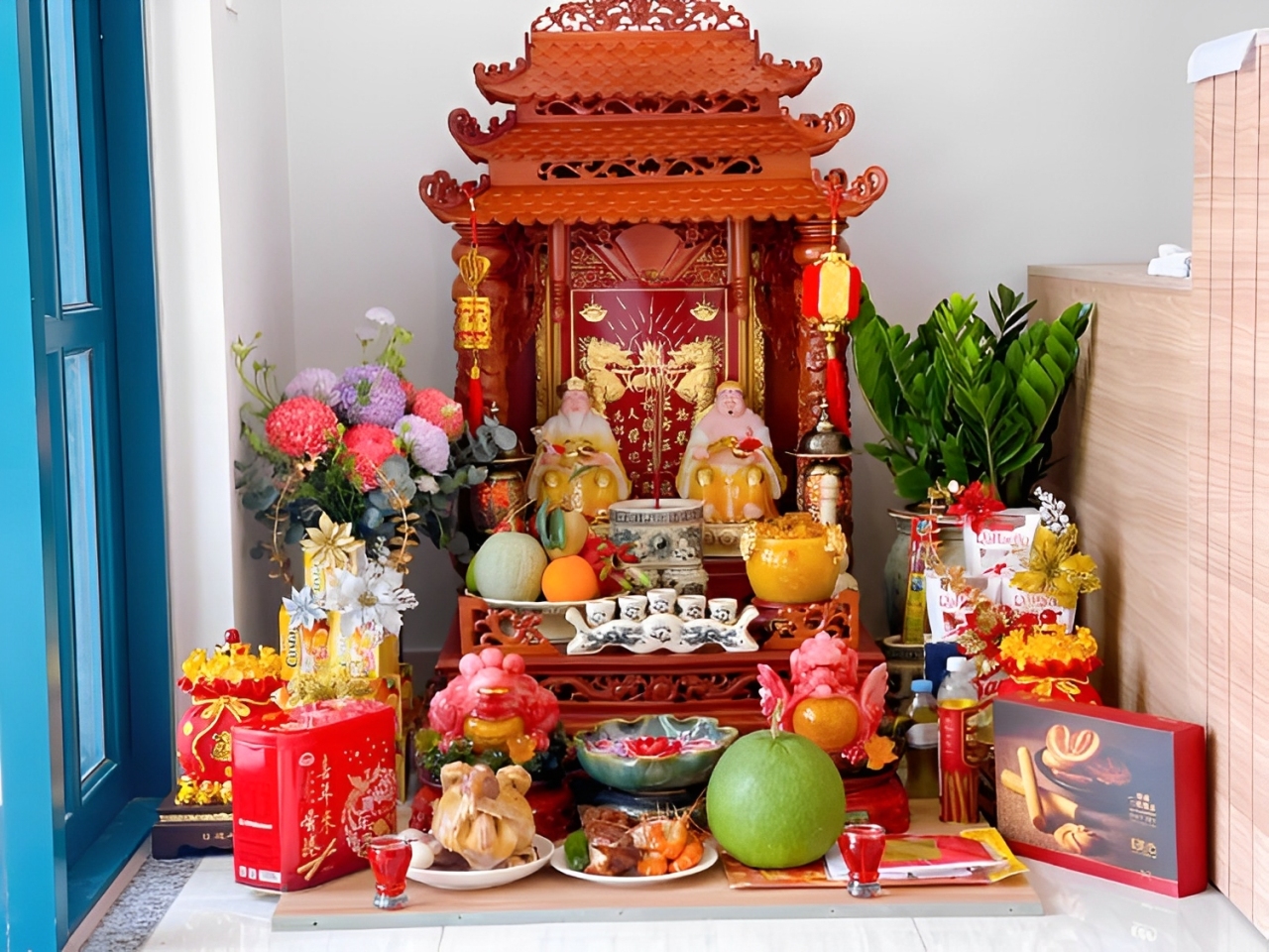 Có thể đặt cây kim tiền trên bàn thờ Thần Tài – Thổ Địa