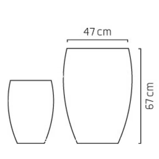 Bình hoa composite Esteras Amersfort trồng cây đẹp sang trọng