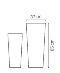 Bình hoa composite Esteras Beesel cao cấp trụ vuông vát