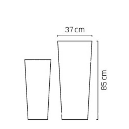 Bình hoa composite Esteras Beesel cao cấp trụ vuông vát