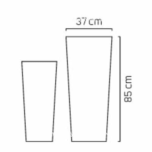 Bình hoa composite Esteras BEESEL trụ vuông vát