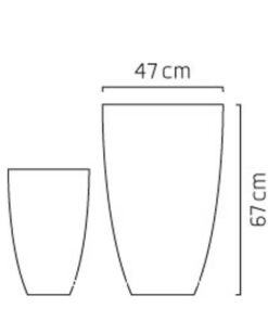 Bình hoa composite Esteras Clonmel hình bom màu chì