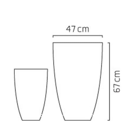 Bình hoa composite Esteras Clonmel hình bom màu chì