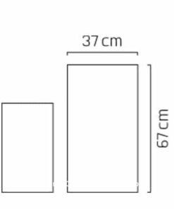 Bình hoa composite Esteras trồng cây cảnh trụ vuôngBình hoa composite Esteras trồng cây cảnh trụ vuông