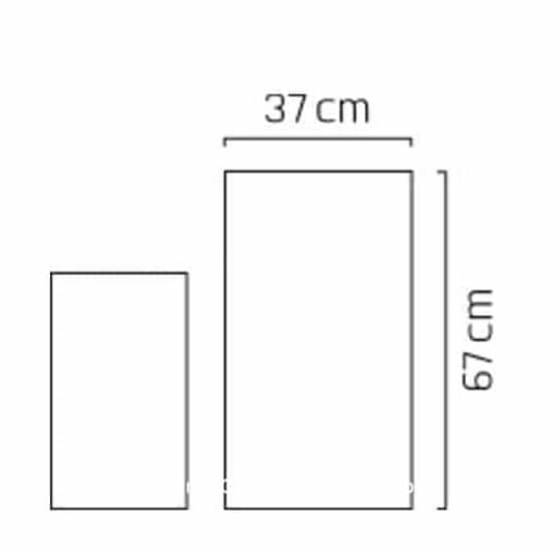 Bình hoa composite Esteras trồng cây cảnh trụ vuôngBình hoa composite Esteras trồng cây cảnh trụ vuông