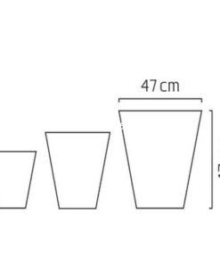 Chậu hoa composite Esteras Kent tròn cao cấp