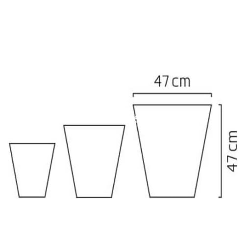 Chậu hoa composite Esteras Kent tròn cao cấp