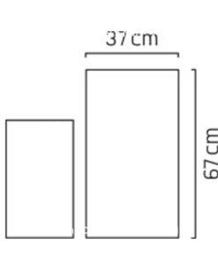 Chậu cây cảnh composite Esteras Deventer màu vân đá đen