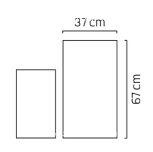 Chậu cây cảnh composite Esteras Deventer màu vân đá đen