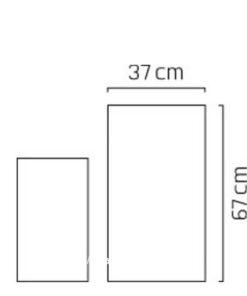 Chậu cây cảnh composite Esteras Dundee trụ vuông màu chì