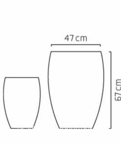 Chậu cây cảnh composite Esteras Gosport hình bom