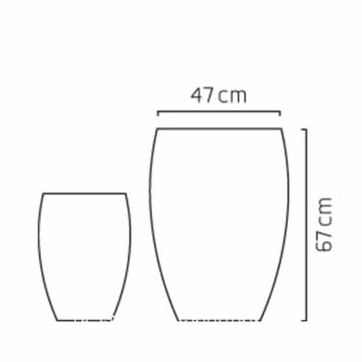 Chậu cây cảnh composite Esteras Gosport hình bom