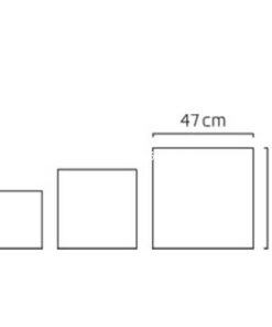 Chậu cây cảnh composite Esteras Lisburn vuông thấp