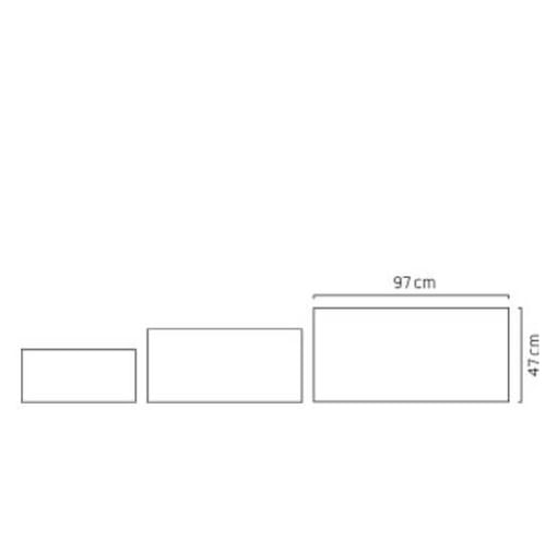 Chậu cây composite Esteras Gillingham chữ nhật màu đen