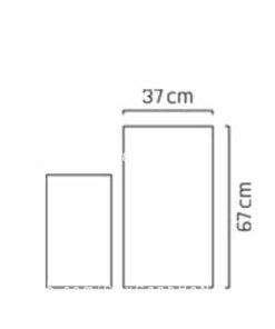 Chậu cây nhựa composite Esteras Dundee trụ vuông cao