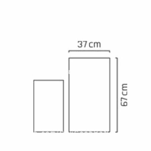 Chậu cây nhựa composite Esteras Dundee trụ vuông cao