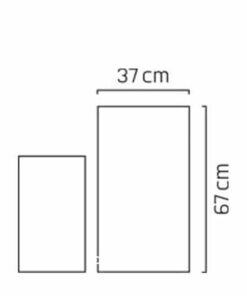 Chậu composite trồng cây Esteras DEVENTER vân đá xám đen