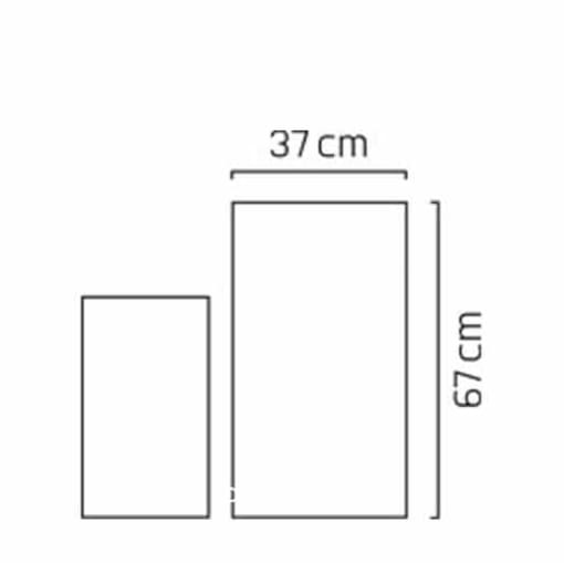 Chậu composite trồng cây Esteras DEVENTER vân đá xám đen