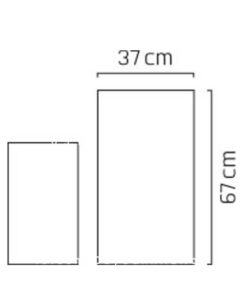 Chậu hoa nhựa composite Esteras Dundee trụ vuông cao cấp