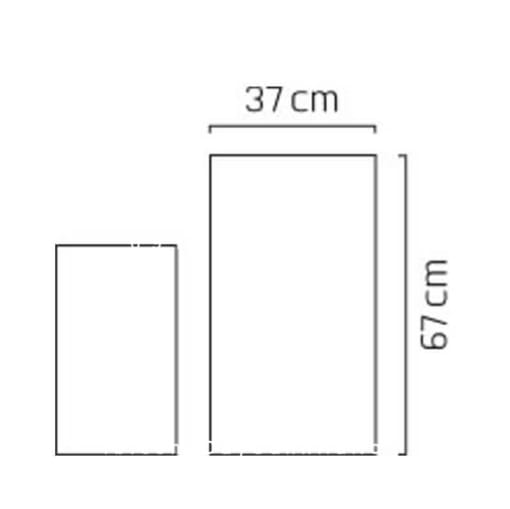 Chậu hoa nhựa composite Esteras Dundee trụ vuông cao cấp