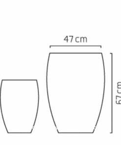 Chậu hoa composite Esteras AMERSFORT hình bom