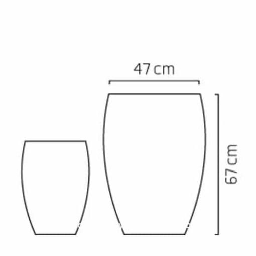 Chậu hoa composite Esteras AMERSFORT hình bom