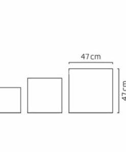 Chậu hoa composite Esteras Lisburn vuông thấp đẹp