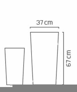 Chậu hoa composite Esteras Surrey trụ vuông vát đáy