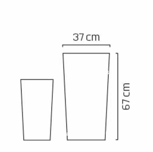 Chậu hoa composite Esteras Surrey trụ vuông vát đáy