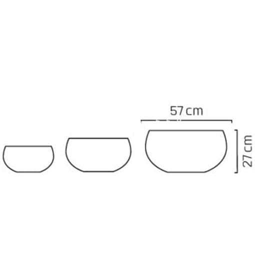 Chậu hoa nhựa composite Esteras Bolton tròn cao cấp