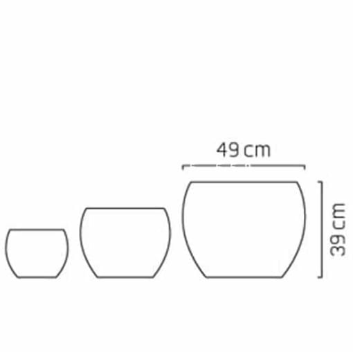 Chậu hoa nhựa Composite Esteras Heerle trồng cây cảnh