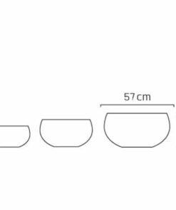 Chậu hoa nhựa composite Esteras Roermond vân đá màu ghi