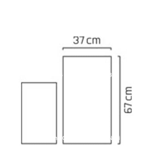 Chậu hoa nhựa composite Esteras Wexford trụ vuông