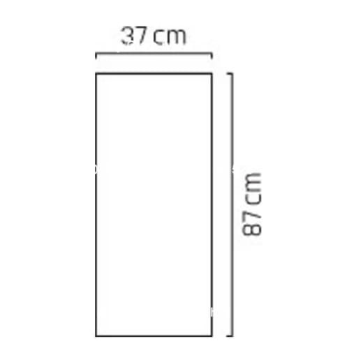 Chậu hoa nhựa trồng cây composite Esteras Weert trụ vuông đen