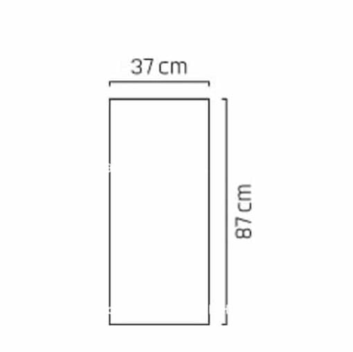 Chậu nhựa Composite Esteras WEERT vân đá màu xám đen