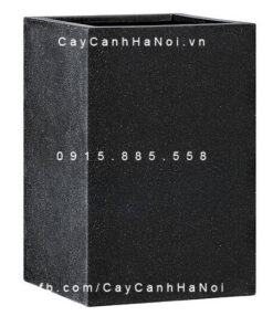 Chậu nhựa trồng cây composite Esteras Venlo vân đá màu đen