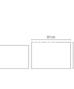 Chậu trồng cây Composite Esteras vân đá đen GEMERT vuông